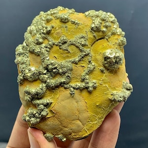 Natural Pyrite Crystals On Limonite Matrix , From Manshera Mine , Pyrite Specimen , Fine Minerals , Rare Gemstones , 316 grams