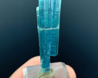 Blauer Turmalin Kristall: Rohes Indigolith Specimen, Afghanistan - 30.25 Karat