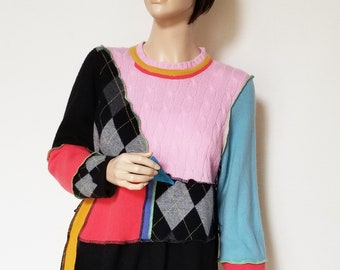 L  Colorful Wool Tunic