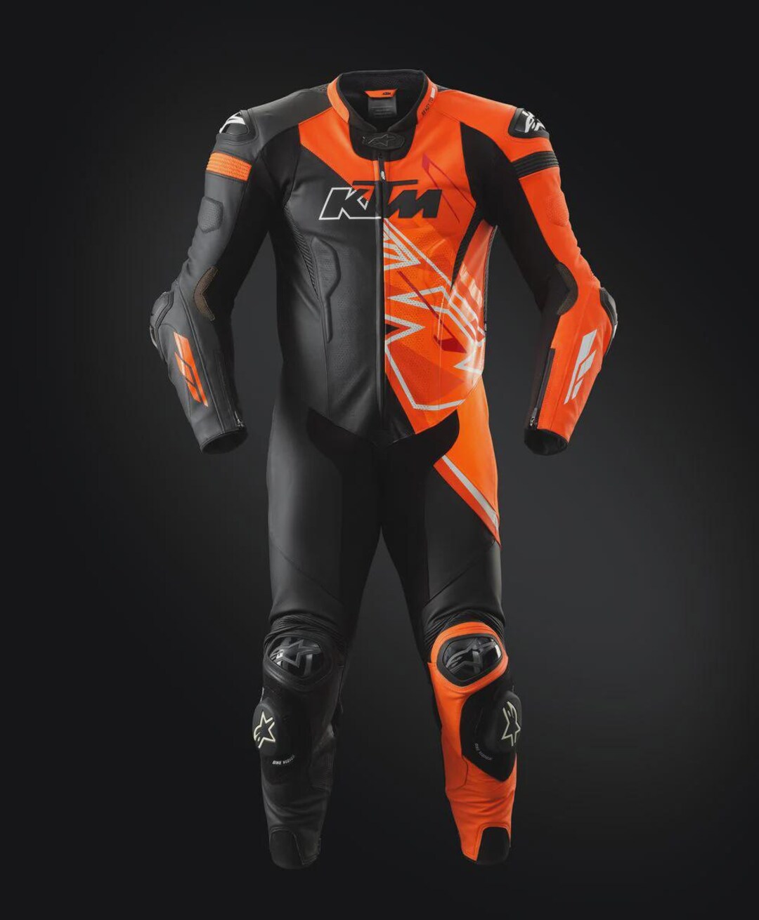 KTM Racing Motorbike Leather Suit – Men’s One Piece Motorcycle Riding ...