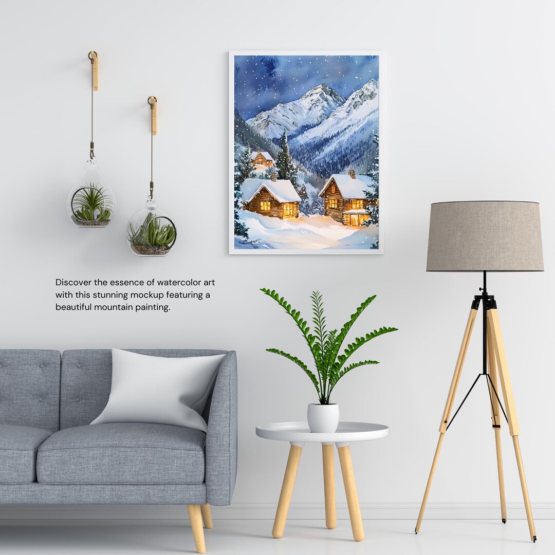 Telluride Colorado Cozy Winter Mountain Art – Rustic Cabin Decor - Etsy