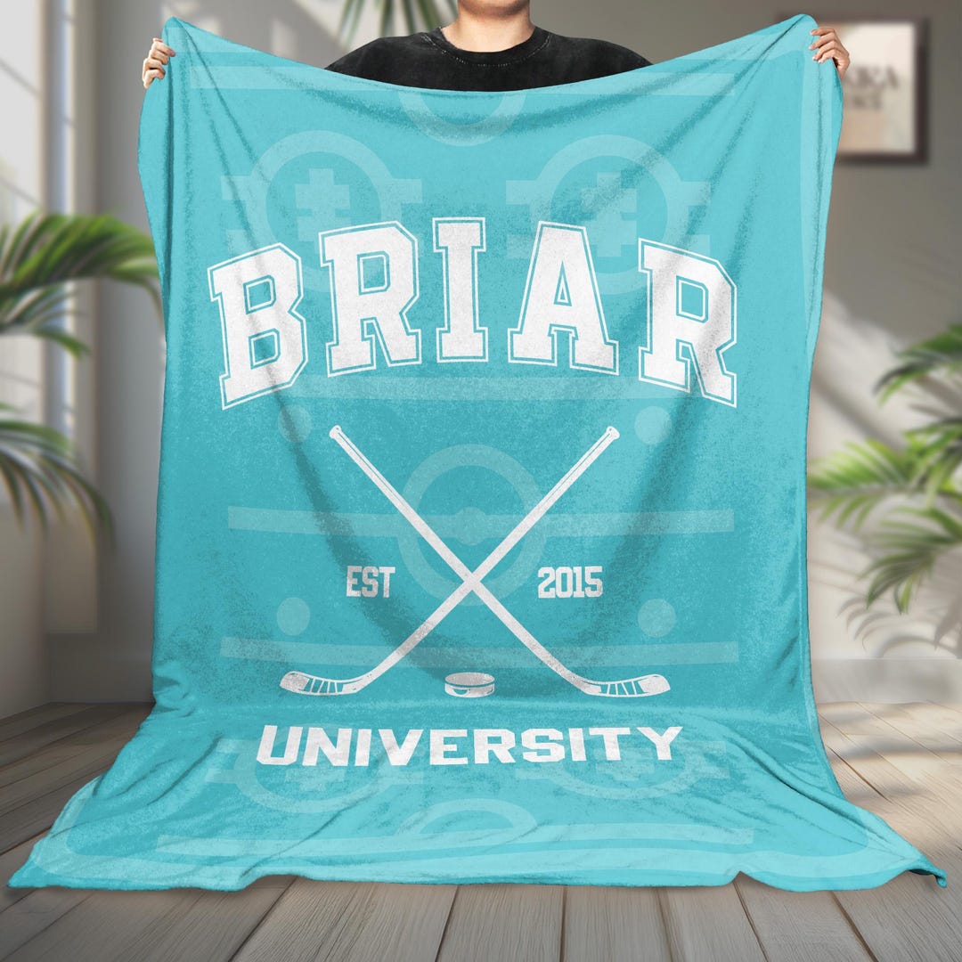 Custom Briar University Hockey Fleece Blanket