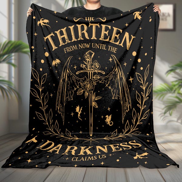 Manta polar retro de Trono de Cristal de The Thirteen, manta de From Darkness Claim Us, fantástica decoración para lectores amantes de los libros, regalo para fans de la lectura.