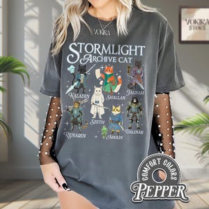 Stormlight Archive Cat Characters Comfort Colors Shirt, The Way Of Kings Book Shirt, Stormlight Archive Fan Shirt,Sanderson Fan,Bookish Gift