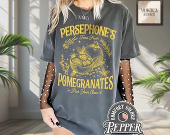 Camicia Persefone Vintage Mitologia Greca Camicia Comfort Colors Camicia Dark Academia Abbigliamento Dark Academia Donna Estetica Dark Academia