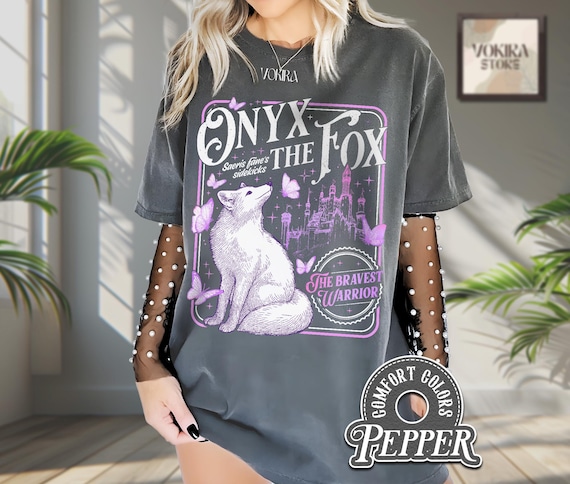 Quicksilver Onyx The White Fox Shirt Comfort Colors, Little Osha Fantasy TShirt, Quicksilver Book Inspired Merch, Kingfisher Fae & Alchemy