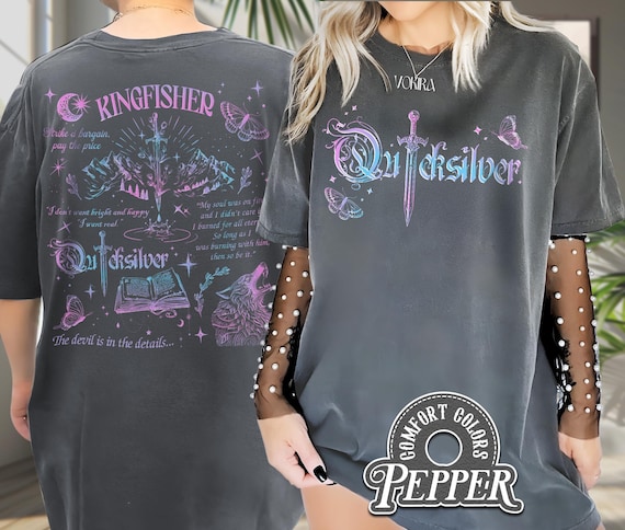 Quicksilver Series Comfort Colors Shirt, Fantasy Bookish Merch, Kingfisher Shirt, Bookish Shirt, Callie Hart Quicksilver, Romance Book