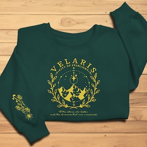 Velaris City Of Starlight Embroidered Sweatshirt, Velaris Embroidered Hoodie, The Night Court Shirt, SJM sweater, ACOTAR Shirt.