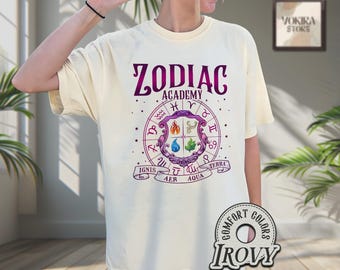 Zodiac Academy Elements Comfort Colors Shirt, Celestial Heirs Booktok Merch Dark Academia Fantasy Book Lover Gift Astrology-Inspired Apparel