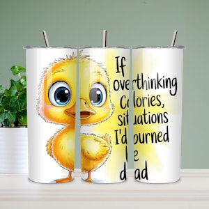 Sarcastic Funny Duck Tumbler PNG | 20 oz Skinny Tumbler Wrap | Sassy Rubber Duck Quote Sublimation Design | Digital Download