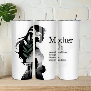 Mother’s Day Self Love Tumbler PNG | Daily Affirmation 20oz Skinny Tumbler Wrap | Inspirational Mom Sublimation Design | Digital Download