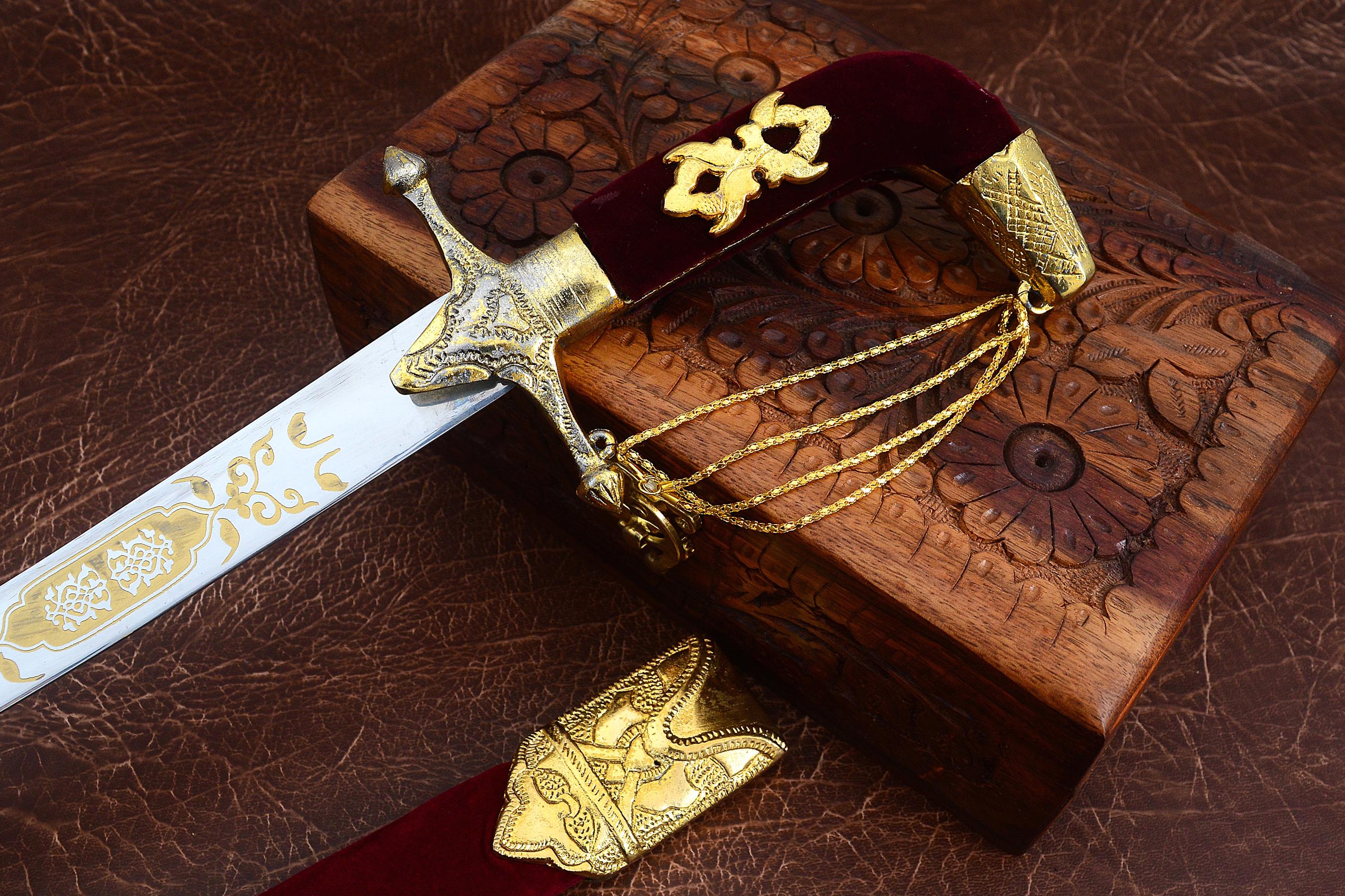 珍品 トルコ アラビア シャムシール 曲剣 シミター 模造刀 装飾的な