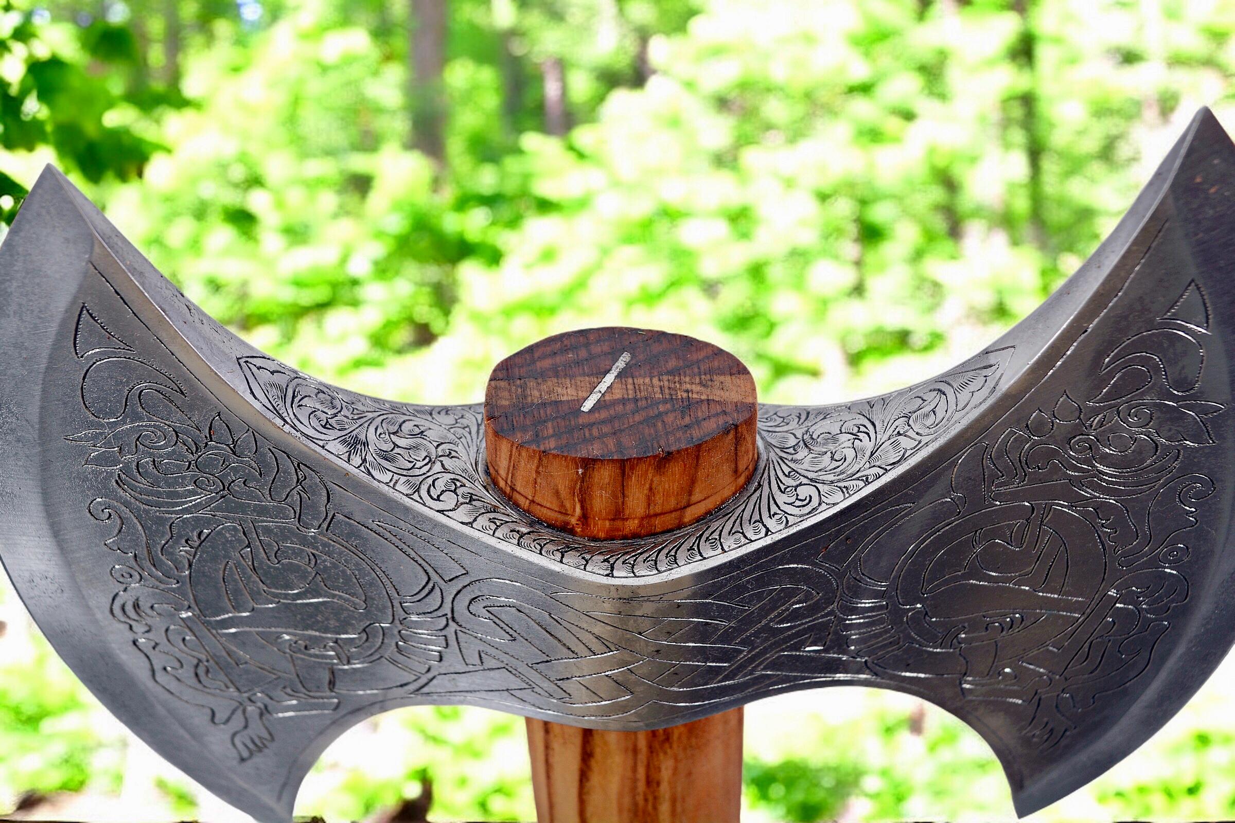 Handmade Forged Labrys Axe: Viking Double Blade Battle Axe - Etsy