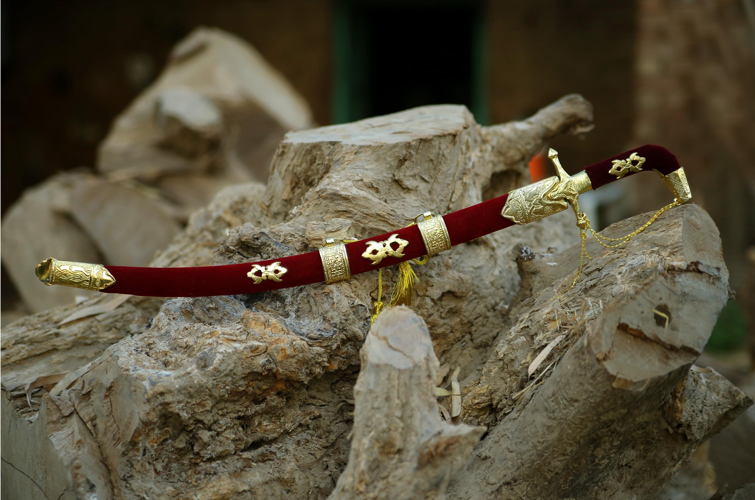 珍品 トルコ アラビア シャムシール 曲剣 シミター 模造刀 装飾的な