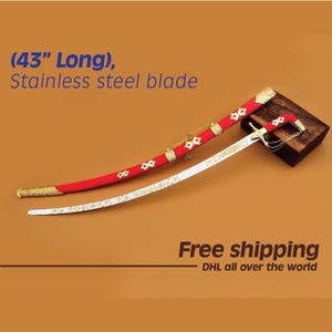 Handmade Arabian Sword: Viking Style, Red Velvet Sheath