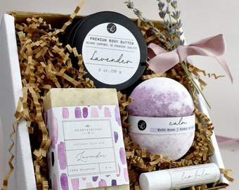 Self Care Package For Her, Thinking of You Gift for women, Lavender Spa set, Friendship, Get Well Soon, pregnancy, recovery gift,
