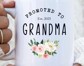 Ensemble de tasses faire-part de grossesse : nouveau cadeau grand-mère et grand-père, est. 2025