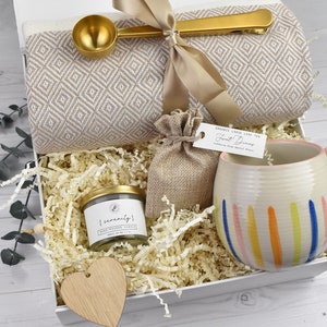 Relaxation Gift Box – Turkish Throw Blanket, Organic Tea & Soy Candle