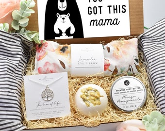 New Mom and Baby Gift Box for Women After Birth, Baby Gift Basket, Postpartum Care Package, Push Present, Newborn Boys, Girls, Self care,Spa