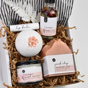 Self Care Gift Box for a friend, Spa basket with body care, Sending a hug, personalized gift under 50 for her, newmom selfcare, carepackage