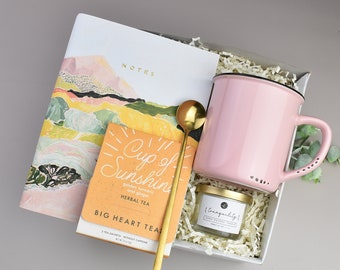 Paquet de soins de sympathie Cadeau Une pensée pour vous Coffret cadeau Hygge confortable avec couverture Cadeau de remerciement Envoyer des câlins d'amour Cadeau de deuil, Bougie à thé