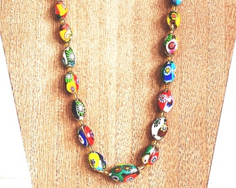 Venetian Millefiori Murano Glass Necklace