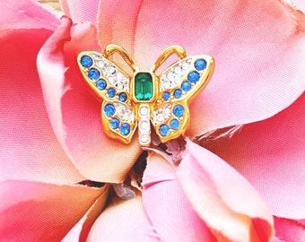 Swarovski Vintage Butterfly Brooch/Pin Crystals