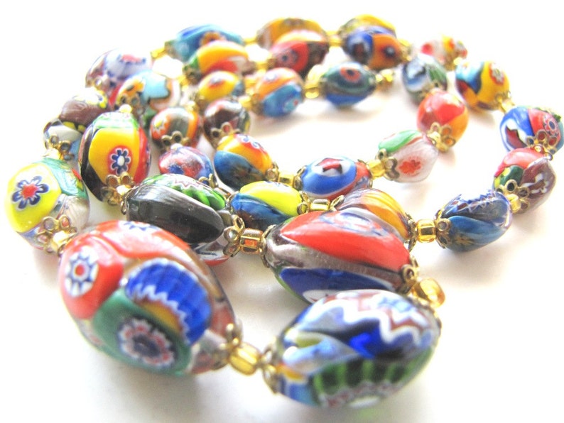 Venetian Millefiori Murano Glass Necklace image 3