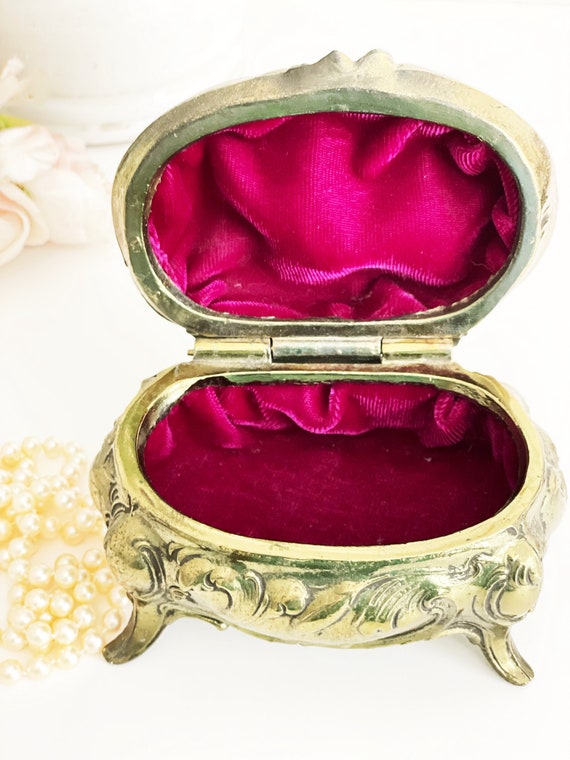Antique Gold Jewelry Casket Art Nouveau