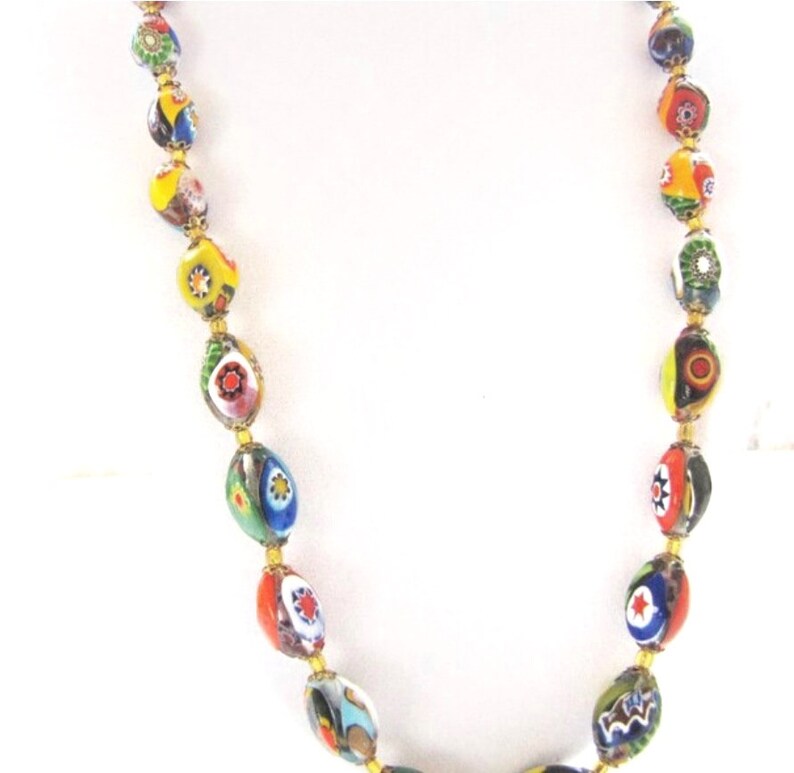 Venetian Millefiori Murano Glass Necklace image 10