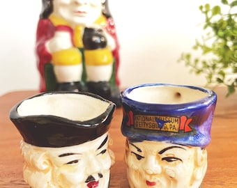 Vintage Miniature Toby Character Mugs Set of 2