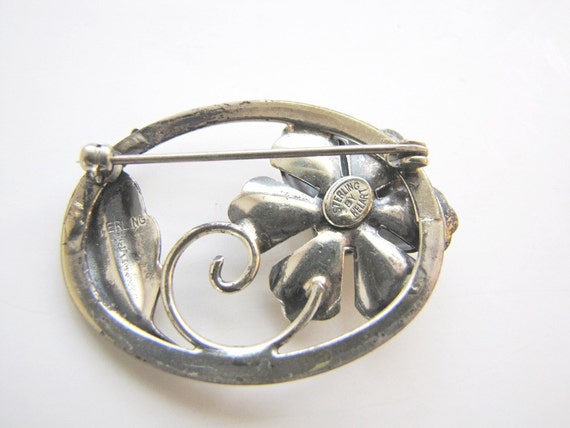 Sterling Brooch Pin Art Nouveau Jewel Art - image 5