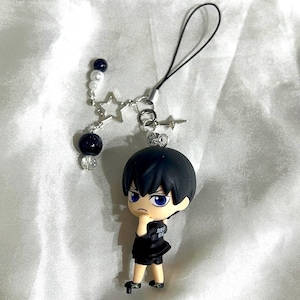 Haikyuu Tobio Kageyama beaded keychain