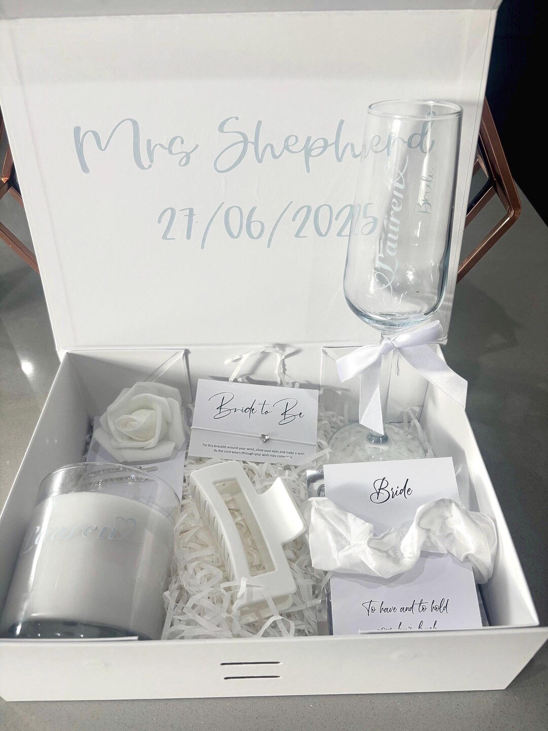Personalized Bride to Be Gift Box, Bridal Shower Engagement Present ...