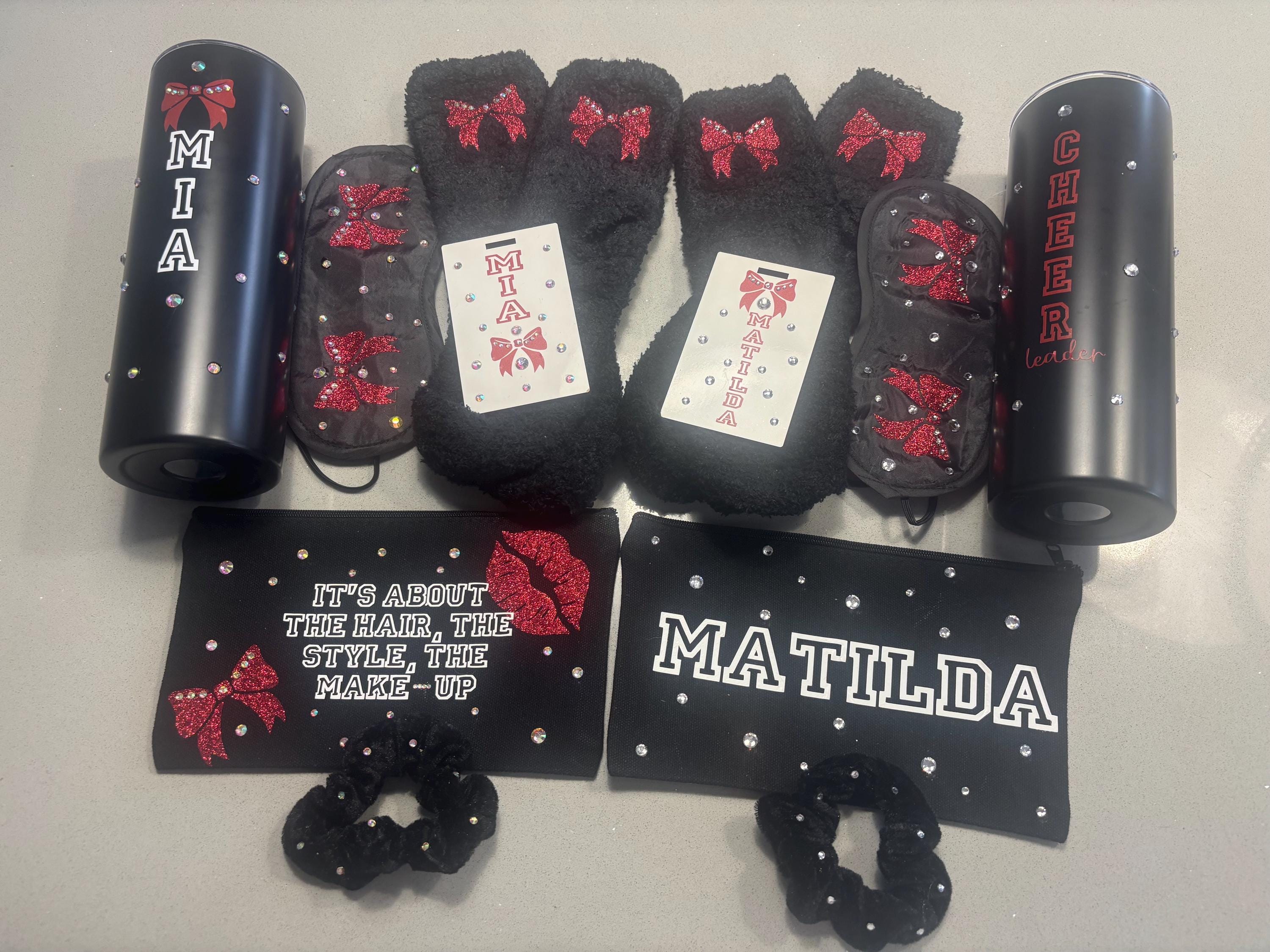 Cheerleader Make-up-Tasche Für Mädchen – Motiv Cheerleading, Wasserdicht, Mit Reißverschluss