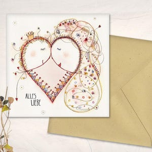Wenskaart “All the best”, vouwbaar, inclusief envelop