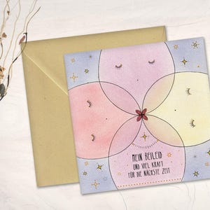 Carte de vœux « Mes condoléances », pliable, avec enveloppe