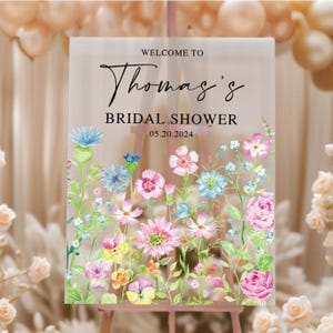 Brautdusche Willkommensschild Wildblumen Liebe in Blüte Brautdusche Willkommensschild, Wildblumen Brautdusche Willkommensschild Brautdusche Eingang