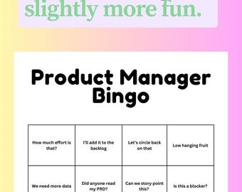 Product Manager Bingo: Funny Office Game (Digital Download)