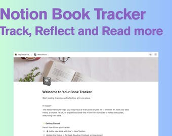 Notion Book Tracker: Digital Reading Journal (Template)