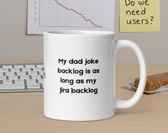 Funny Dad Coffee Mug: Product Manager Developer Gift - Dad Joke Backlog