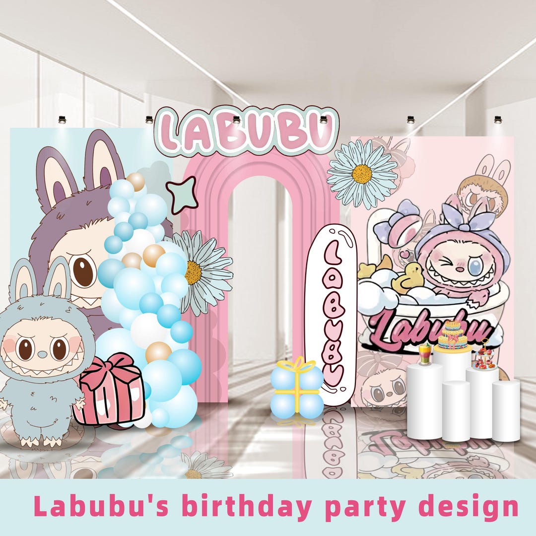 Labubu Party Animation Labubu Party PSD Clipart | Cute Cartoon Characters | Birthday Party ...