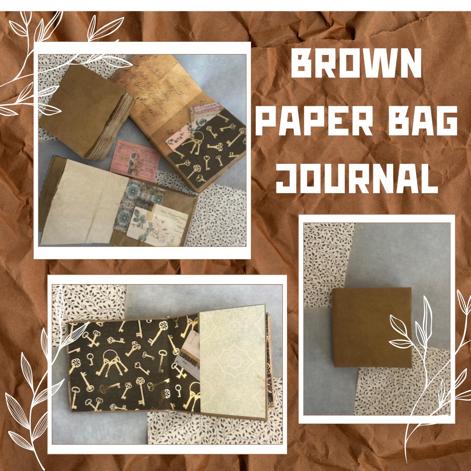 Brown Paper Bag Junk Journal with Supplies (sizes vary)