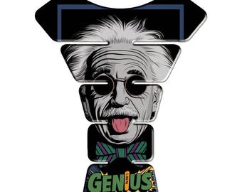 Genius Motorcycle Tank Pad: Resin-Coated Fuel Tank Protector, Funny Money Graphic