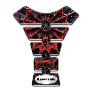 Tank Pad Resin Gel 3D Stickers Universal Tank Protection Compatible with KAWASAKI Motorcycles (PK012)