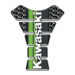 Tank Pad Resin Gel 3D Stickers Universal Tank Protection Compatible with KAWASAKI Motorcycles (PK012)