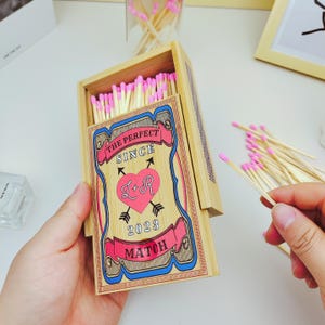 Wedding Custom Large Matchboxes, Couples Wooden Matchbox, Wedding Match Box Gift For Her, Wedding Favors, Housewarming Anniversary Gifts