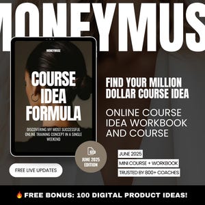 Online Course Idea Workbook | Digital Course Planning Template | Find Your Profitable Offer Idea | Digital Marketing | Online Business Plan