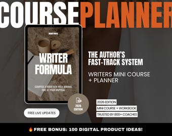 Writer Formula | Author Fast Track System, Book Planner (Digital Download)
