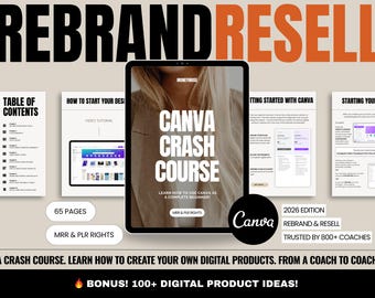 Canva Crashkurs für Anfänger, Rebranding MRR PLR Anleitung